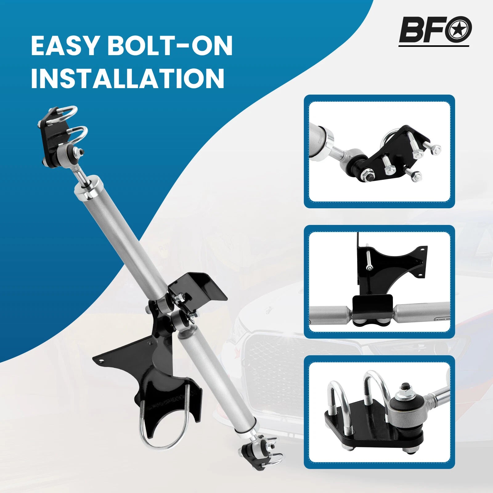 Dual Steering Stabilizer Shocks for Ford F250 F350 Super Duty (2005–2022)