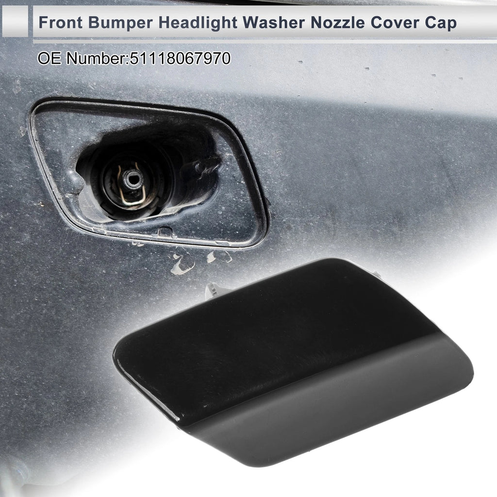 Washer Nozzle Cover Cap No. 51118067970 for BMW 320i (2012–2013) Black