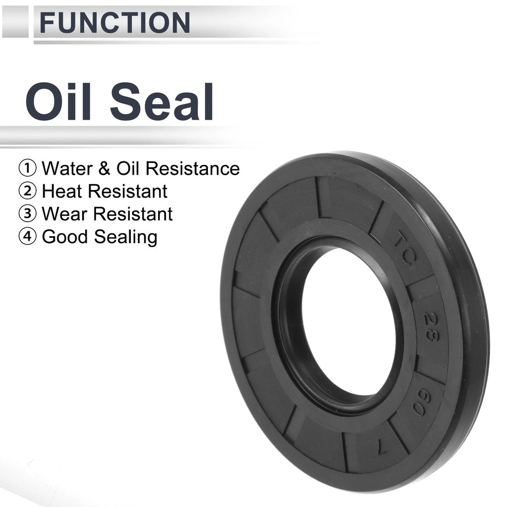 Set of 5 Oil Seal Rotary Shaft Seal TC Ring Nitrile Rubber 28x60x7mm