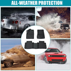 Set of 4 TPE Rubber All Weather Floor Mats for Nissan Rogue (2021–2025)