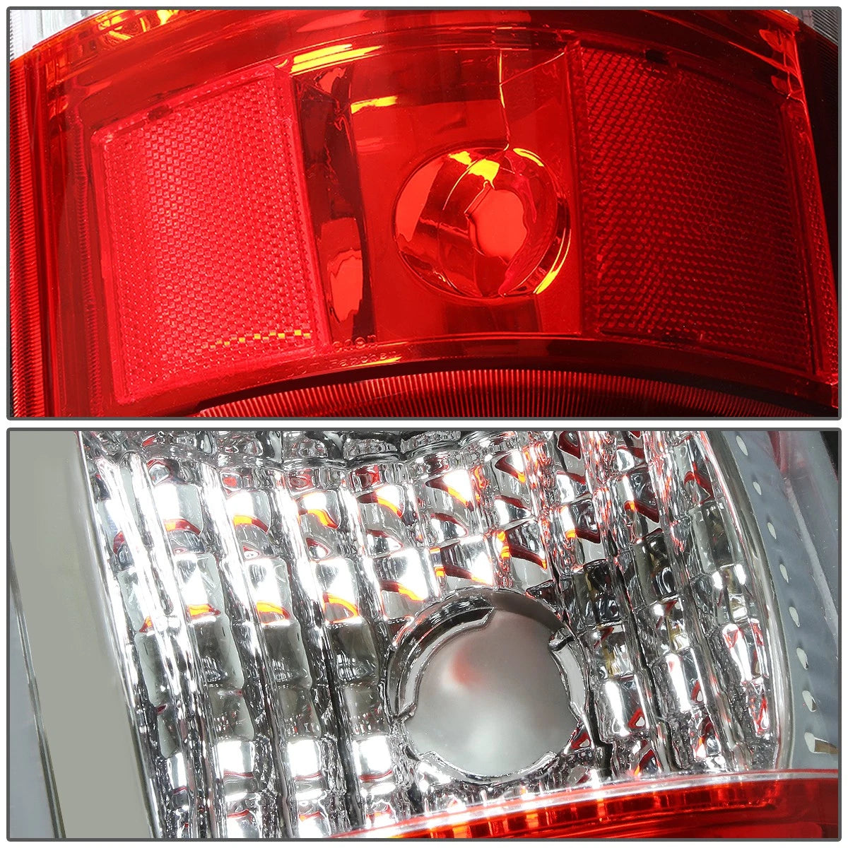 Set of 2 Red LED C-Tube Bar Tail Brake Light Lamps for Silverado Sierra (2003–2007)