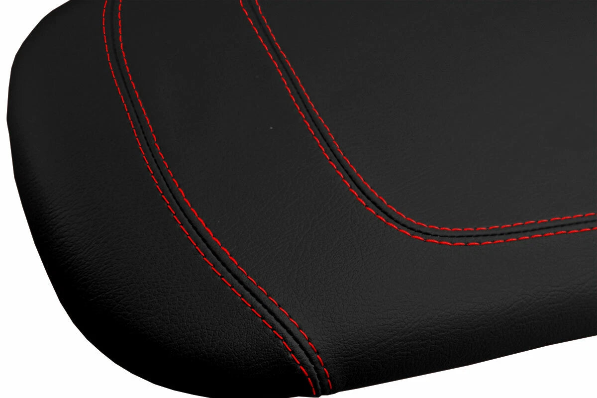 Console Lid Pull Over Cover Leather for Ford F150 Lariat (1997–2003) Red Stitch