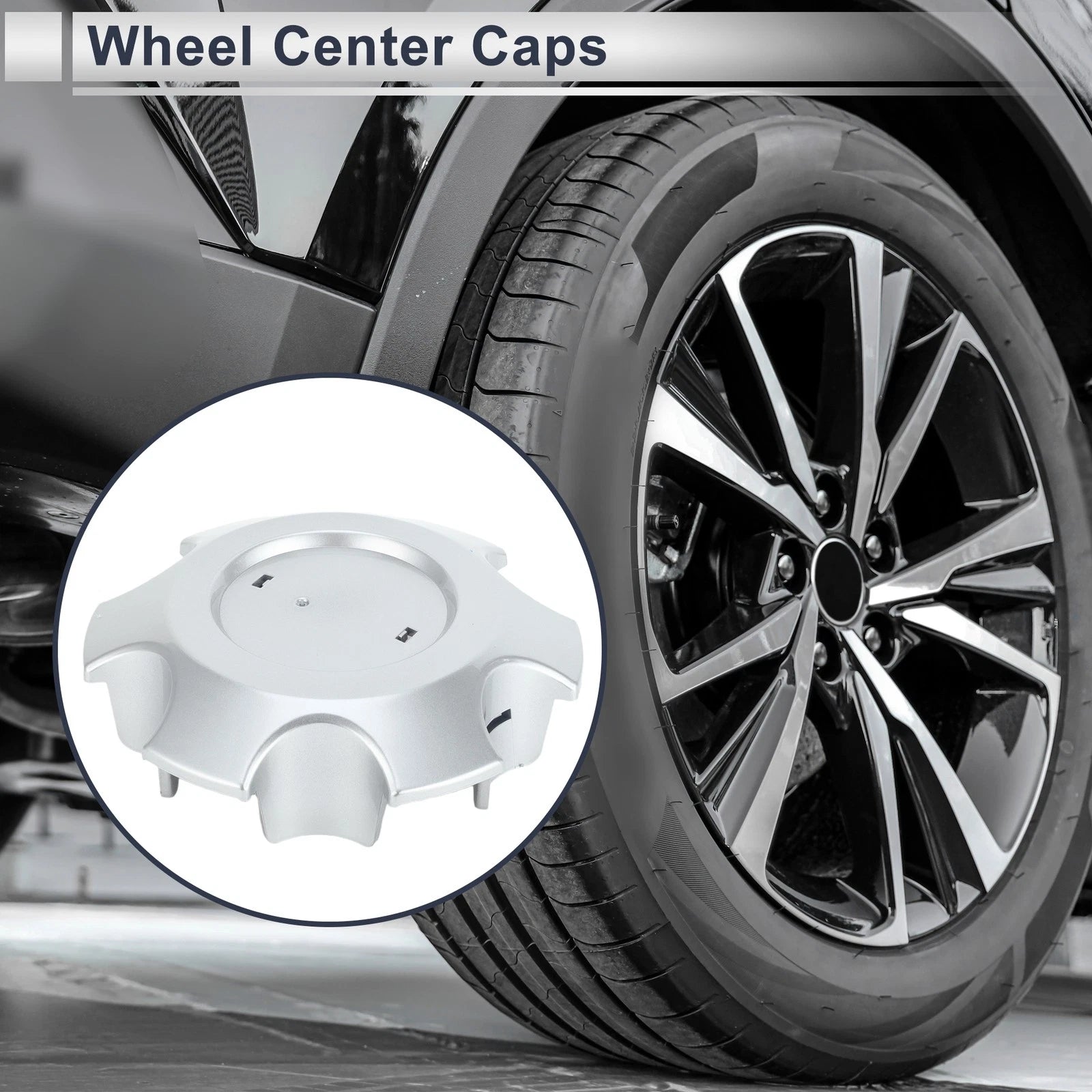 Wheel Center Caps No.4260B0K080 for Toyota Hilux (2011–2015) Silver Plastic