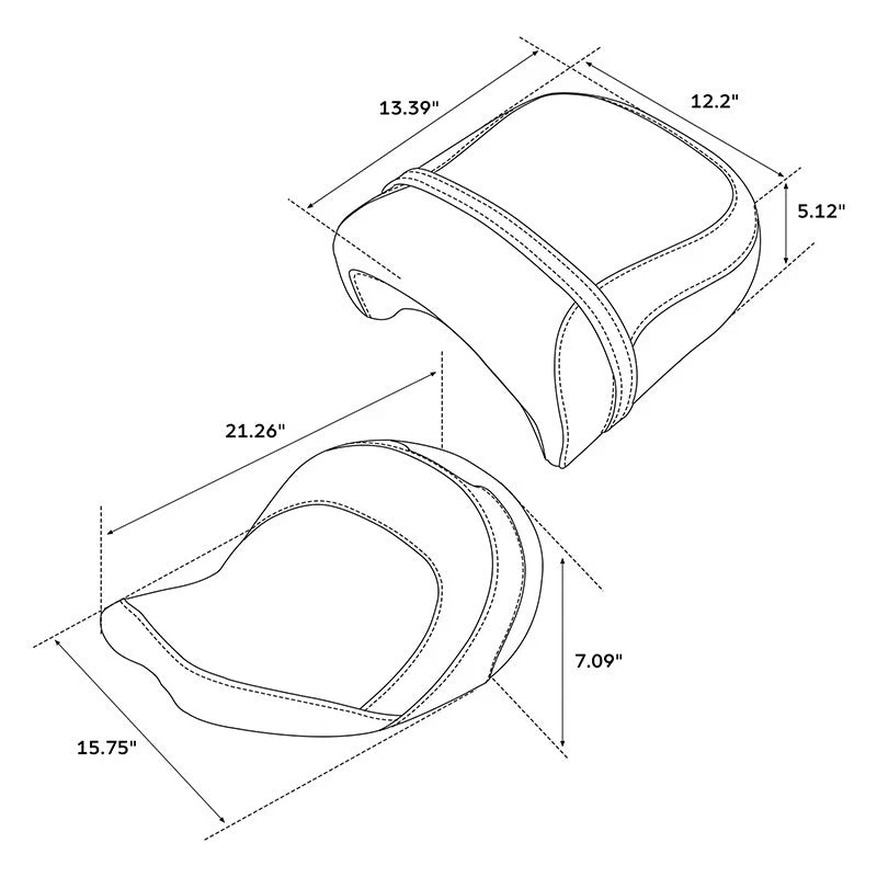 Driver Passenger Seat for Indian Chieftain Springfield Dark Horse (2014–2024)