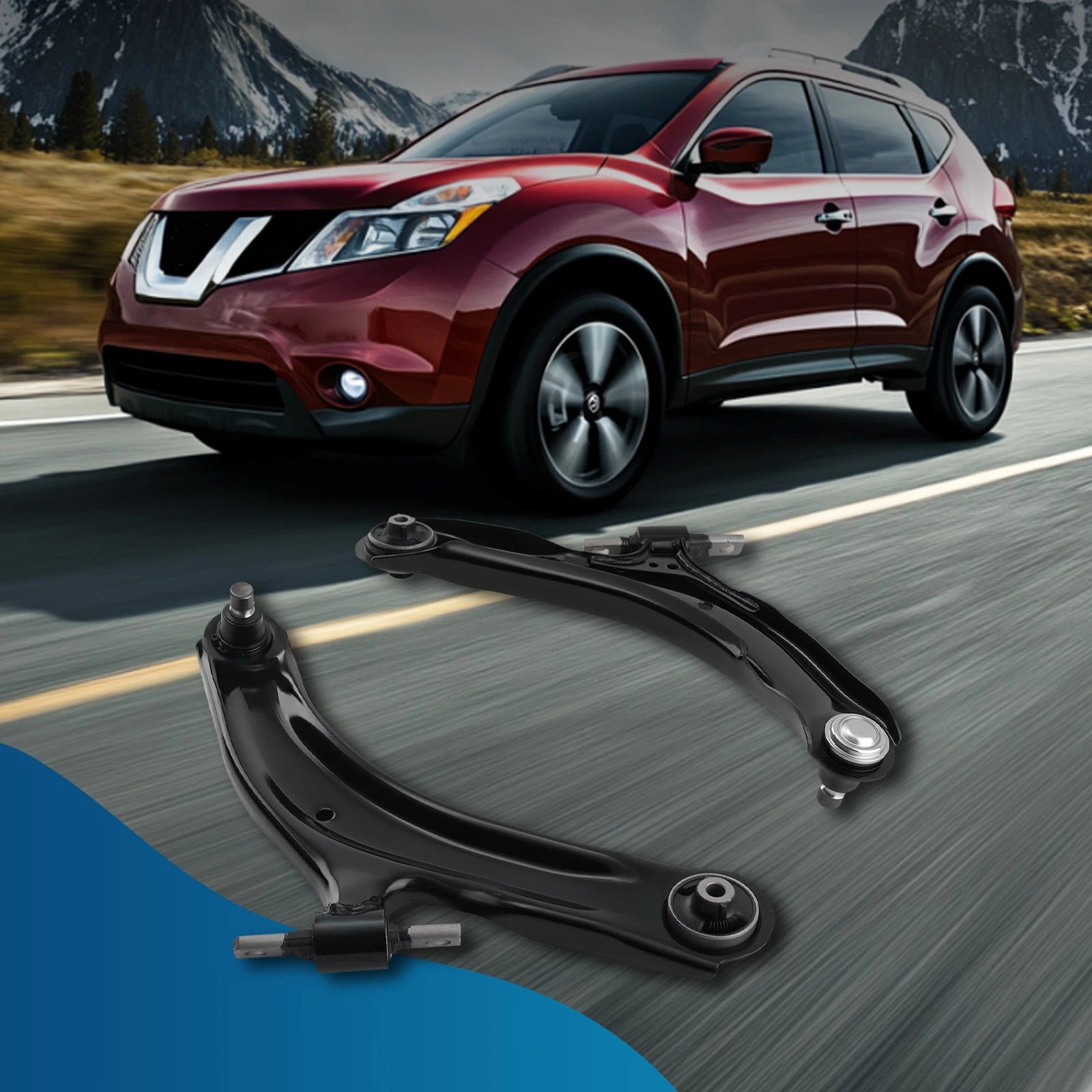Front Lower Control Arms with Ball Joints for Nissan Rogue (2008–2013)