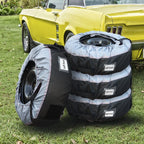 Set of 2 Tyre Bags for Gray 420D and Black 600D