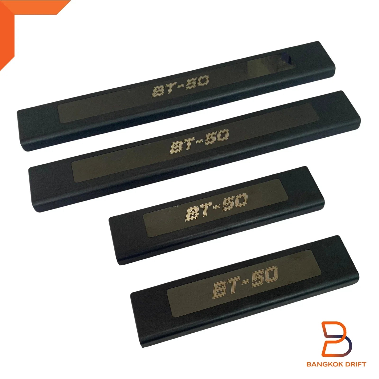 Black Chrome Door Sill Scuff Plates for Mazda BT-50 Ute (2012-2019)
