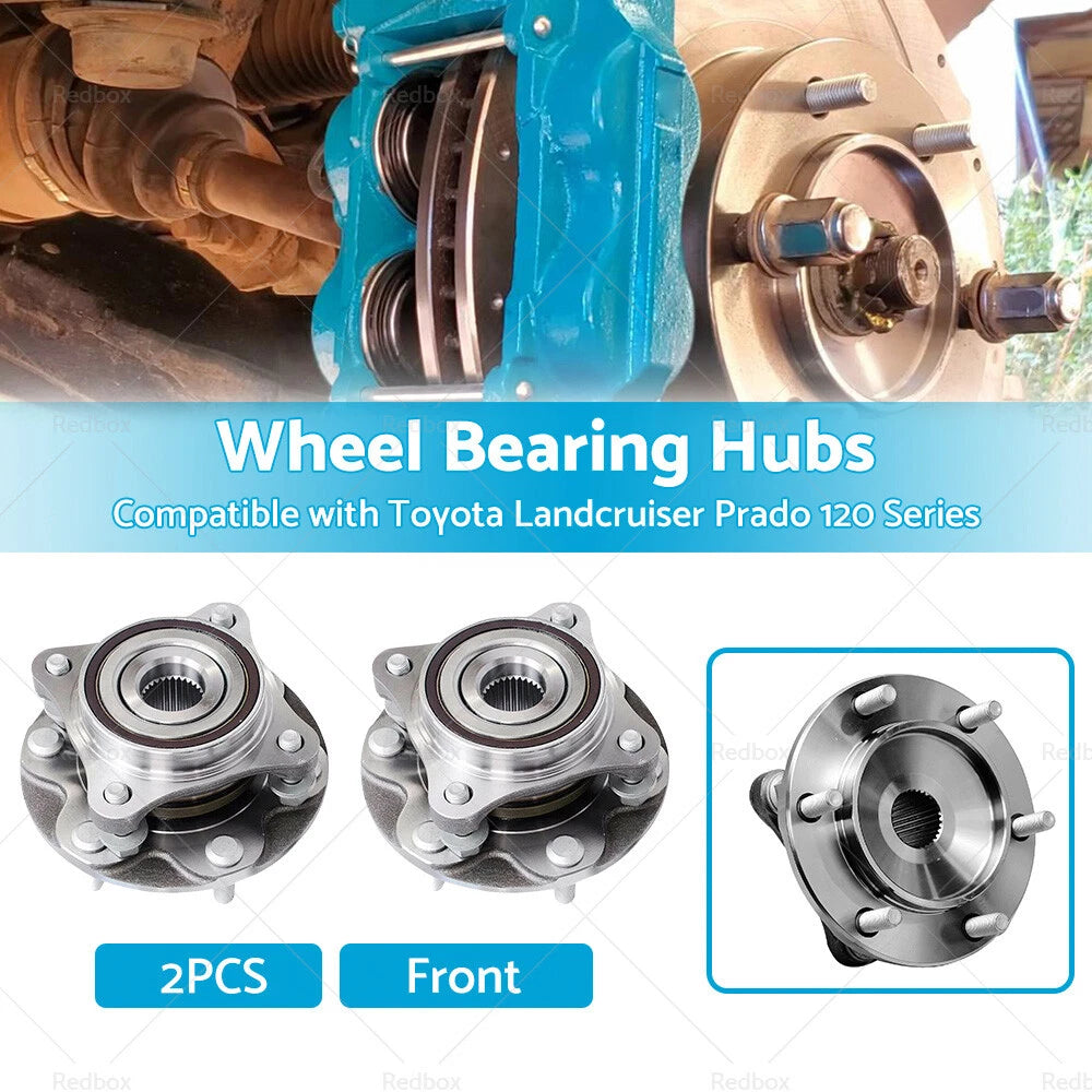 2X Front Wheel Bearing Hubs ABS for Toyota Landcruiser Prado (2003–2009)