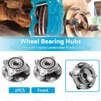 2X Front Wheel Bearing Hubs ABS for Toyota Landcruiser Prado (2003–2009)