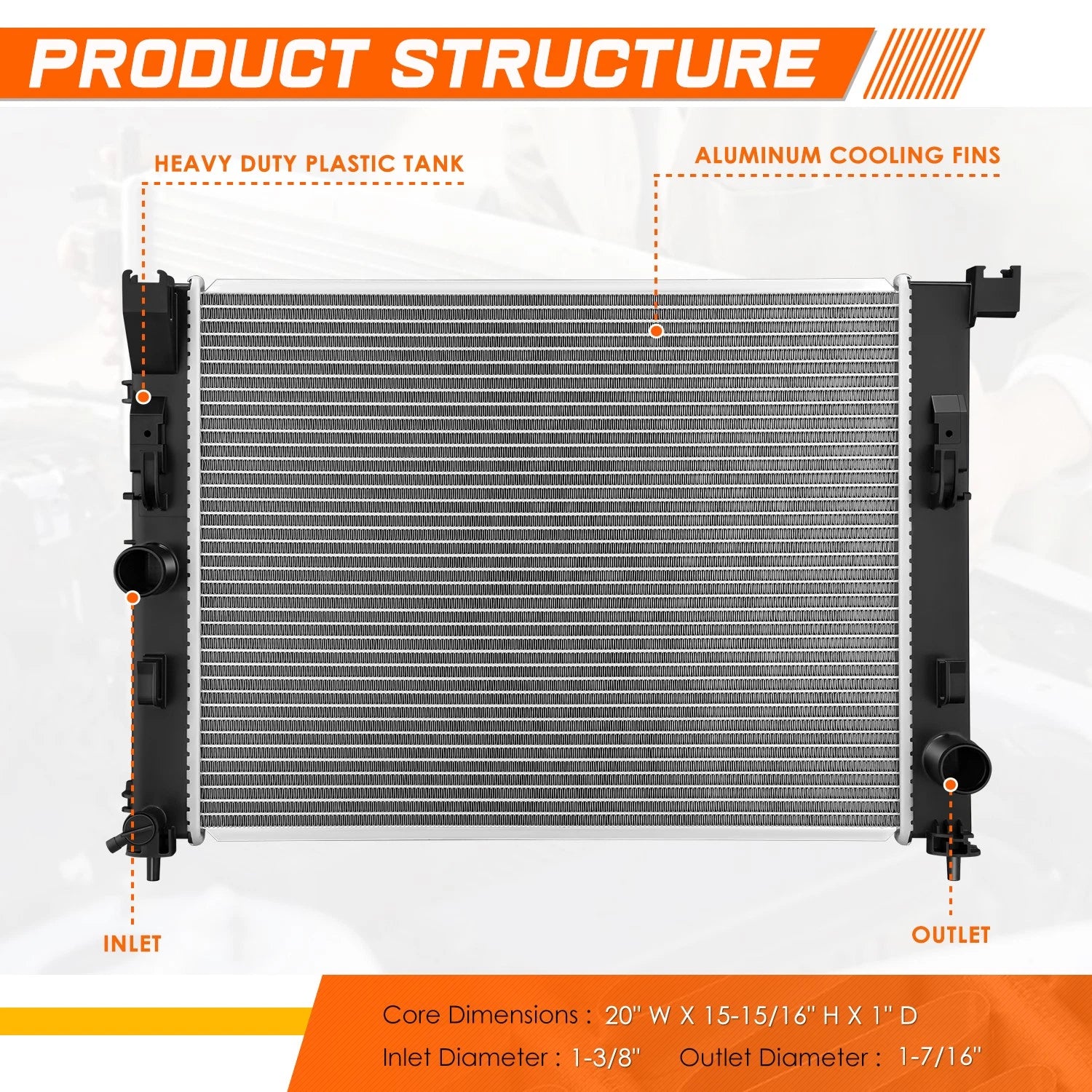 OE Style Aluminum Radiator for Nissan Sentra (2020–2025) DPI-13852