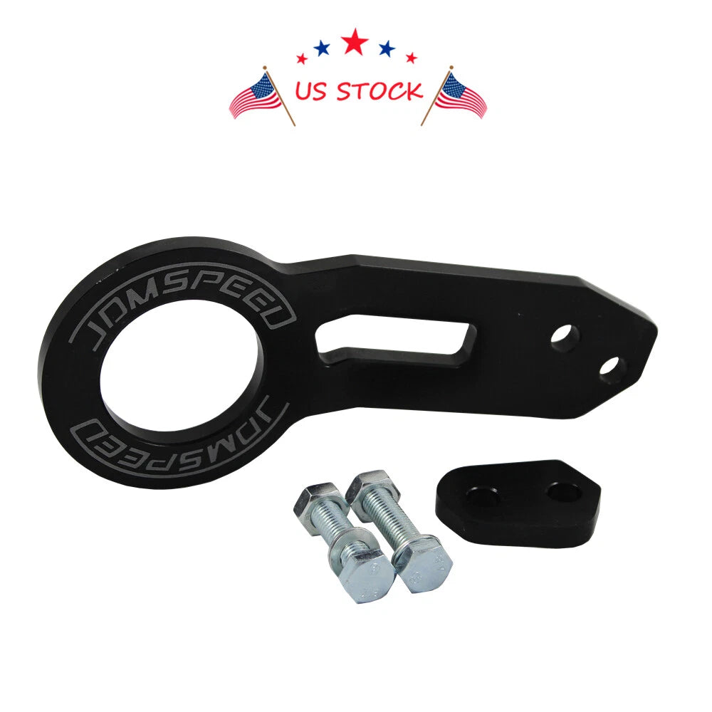 Tow Hook for Universal Vehicles (CNC Aluminum, Black Anodized)