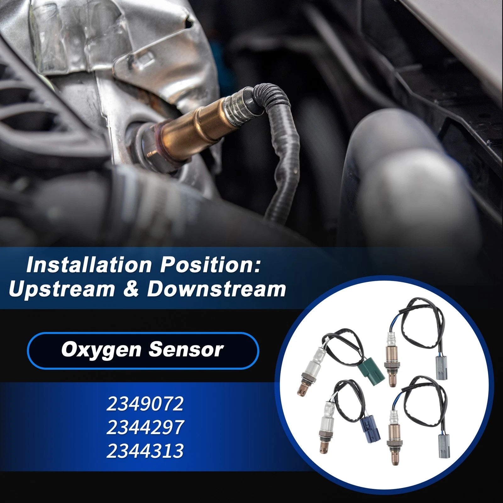 Set of 4 Upstream & Downstream Oxygen Sensors for Nissan Pathfinder (2007)