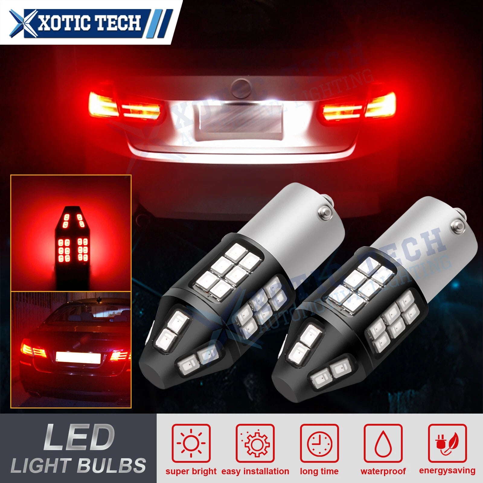 Red LED Strobe Brake Light Bulbs for Mercedes-Benz B-Class (2005–2011)