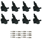 Set of 8 Ignition Coils & 16 Spark Plugs for Chrysler Dodge Jeep (2008–2012)