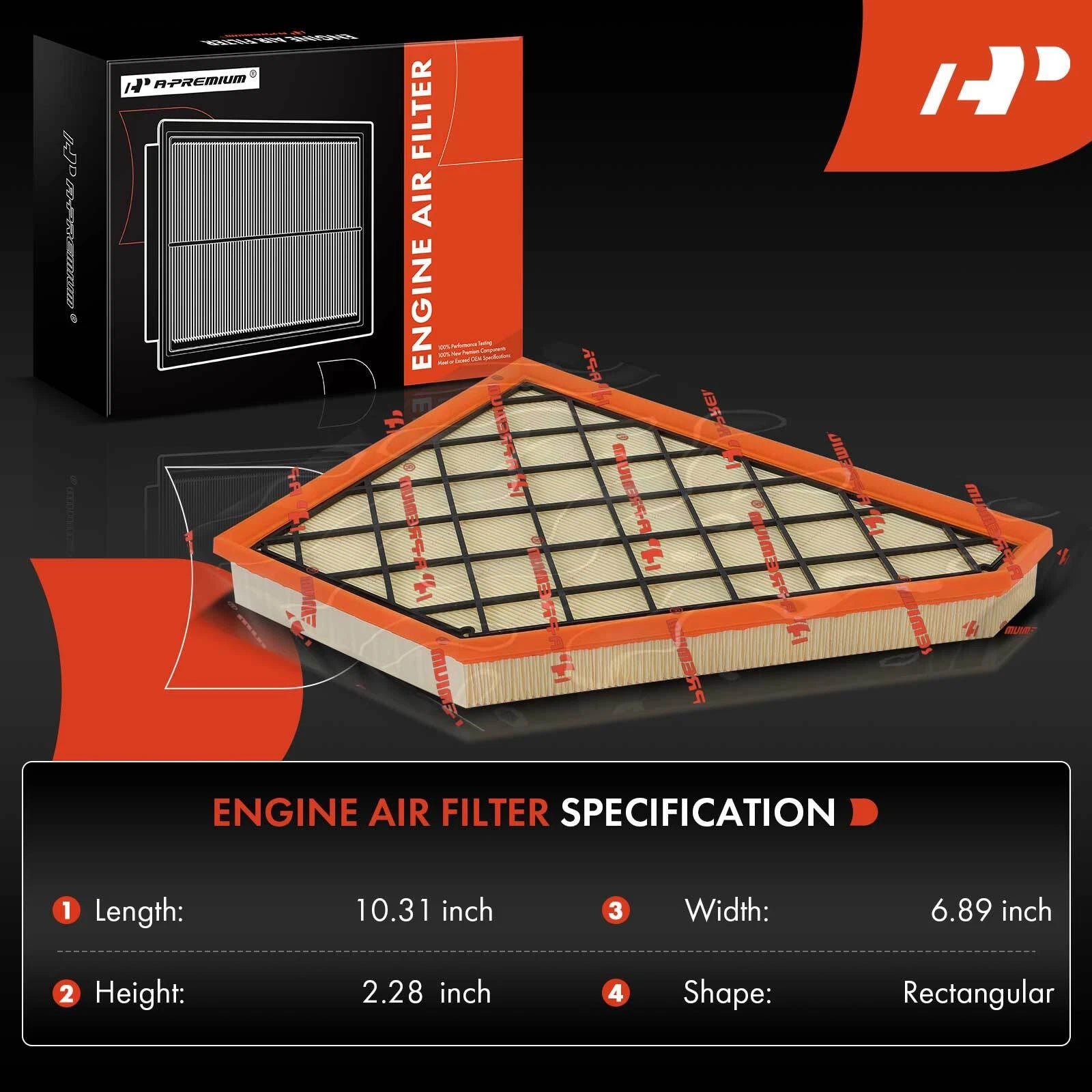 2X Engine Air Filter for Chevrolet Traverse (2018-2022) Blazer GMC Acadia