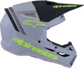Alpinestars SM3 Radium Offroad Helmet for Offroad (Medium, Grey/Black/Yellow)