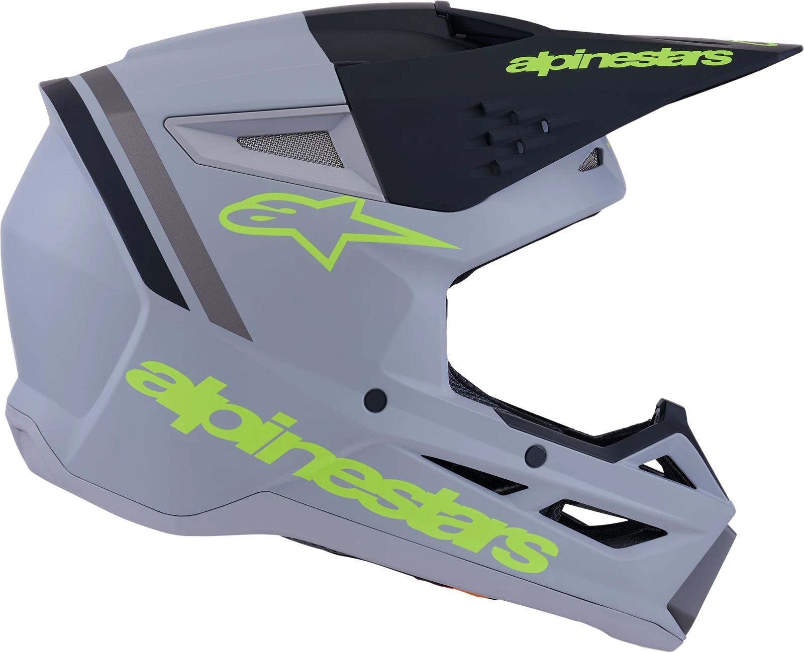 Alpinestars SM3 Radium Offroad Helmet for Offroad (Medium, Grey/Black/Yellow)