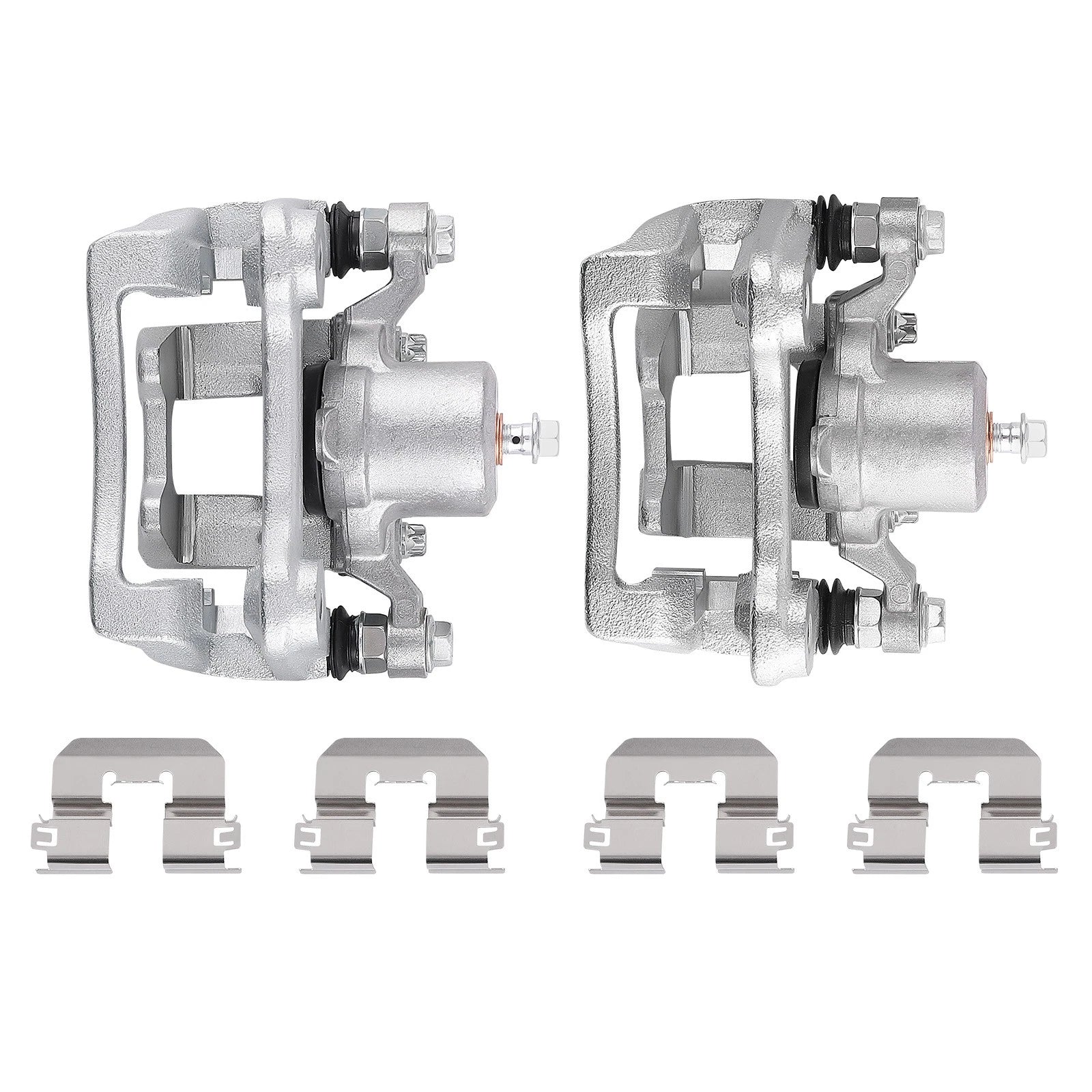 Pair Rear Brake Calipers w / Brackets for Kia Optima 2.4L 2011-2015 19-B6457