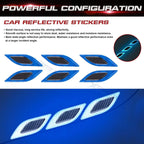 Blue Carbon Fiber Pattern 3D PVC Night Reflect Car Vent Edge for 6x (2024-2026)