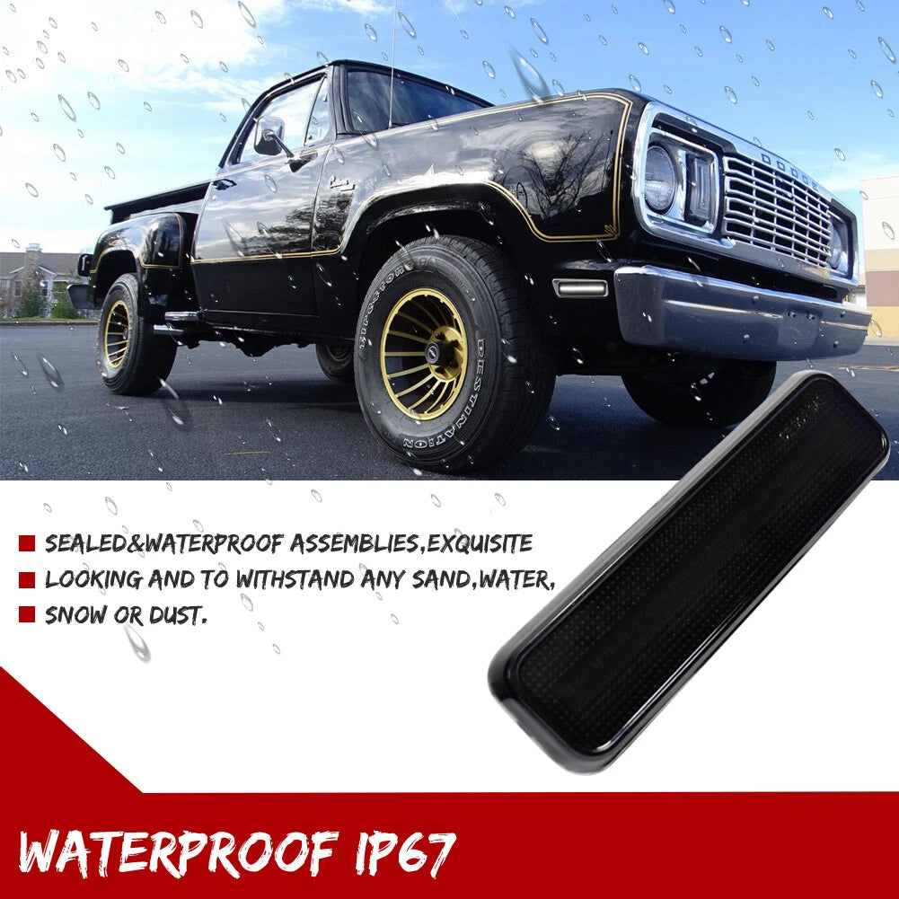 Smoked Lens Side Marker Lights for Dodge Plymouth