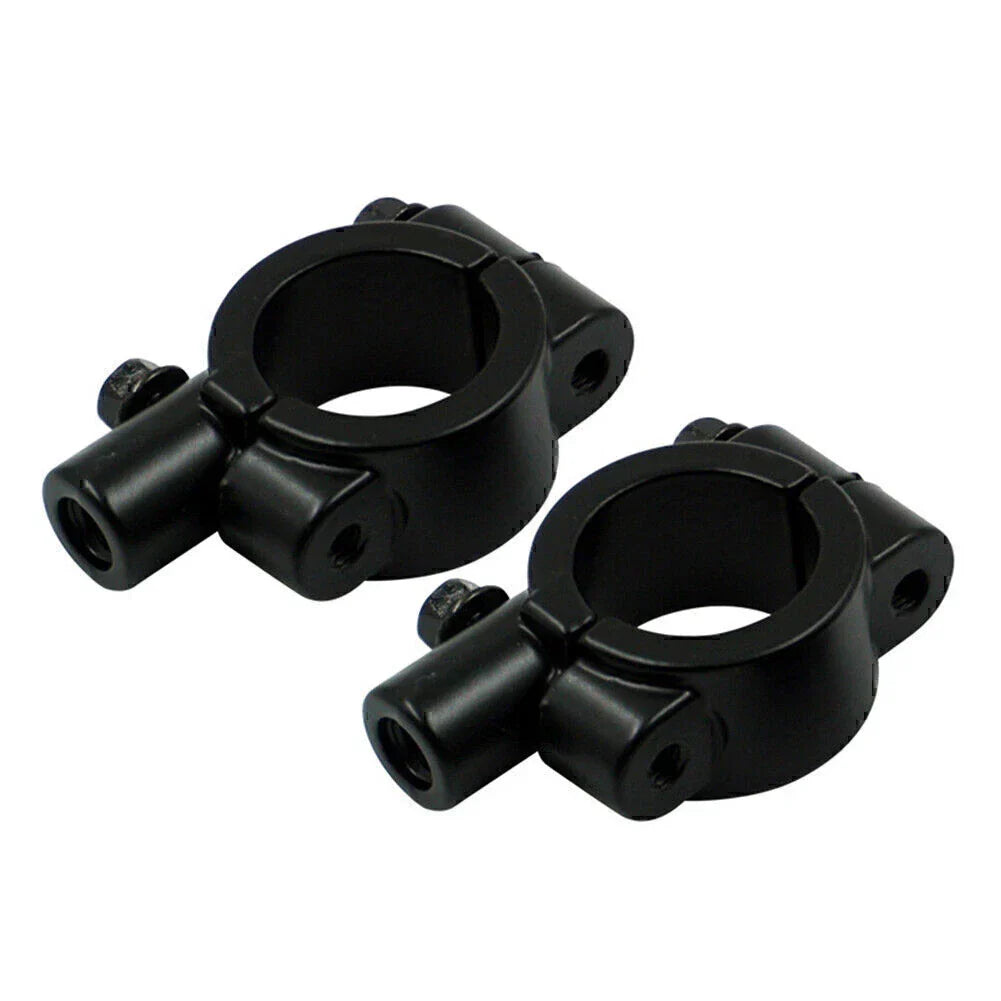 25MM M10 Black Motorcycle Handlebar Mirror Mount Clamp Adaptor