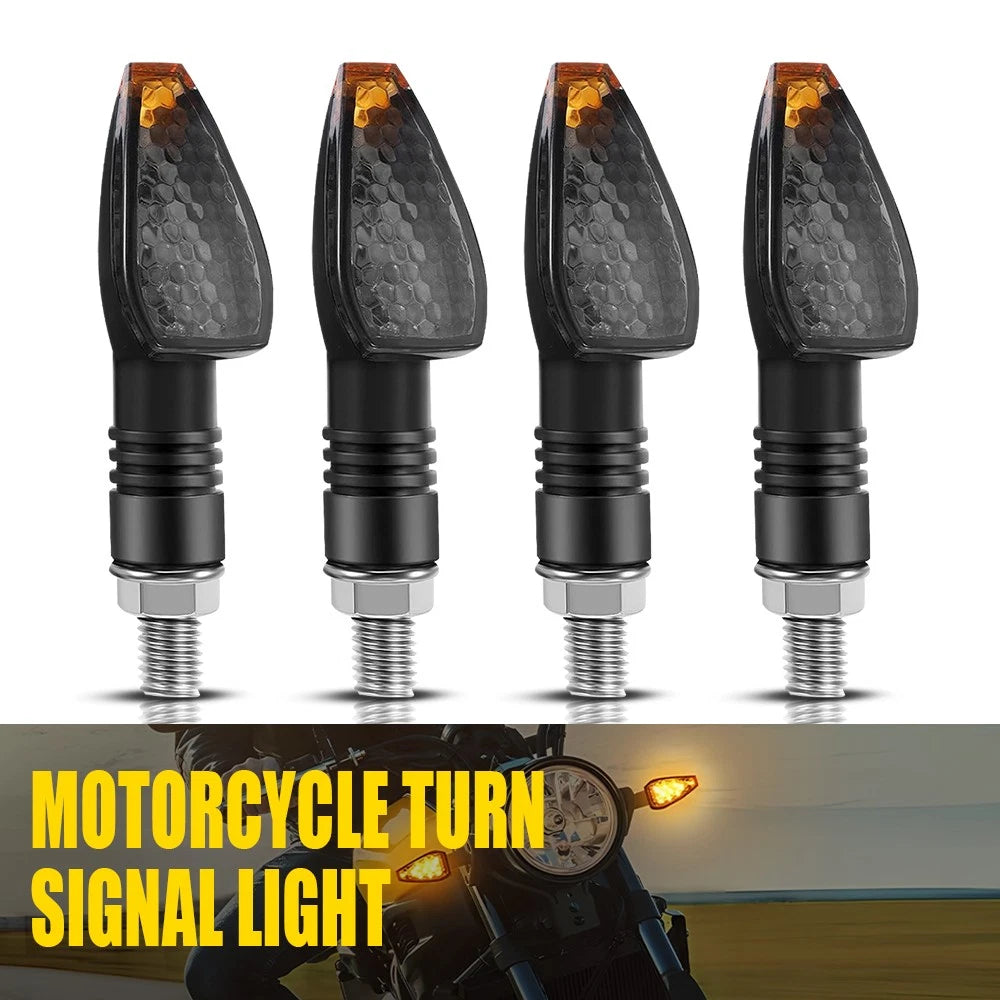 Turn Signal Blinker Light Smoke Lens Amber for Yamaha Honda Kawasaki