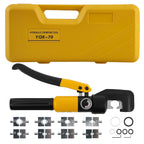 Hydraulic Cable Crimper Tool Kit with 9 Dies for Battery Welding Power Wire