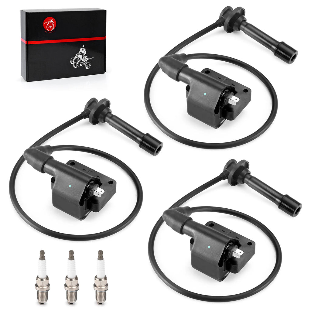 Ignition Coil & Spark Plug Wire Kit for Kawasaki Mule PROFX/FXR/FXT (2015–2023)