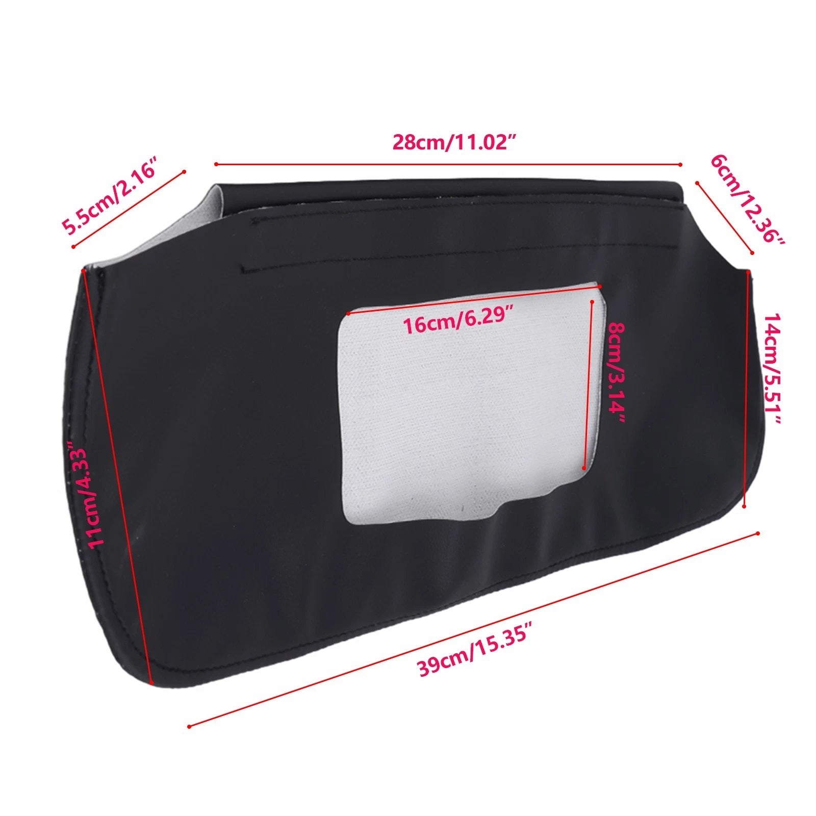 Set of 2 Leather Sun Visor Covers for Car (Front Left Right)
