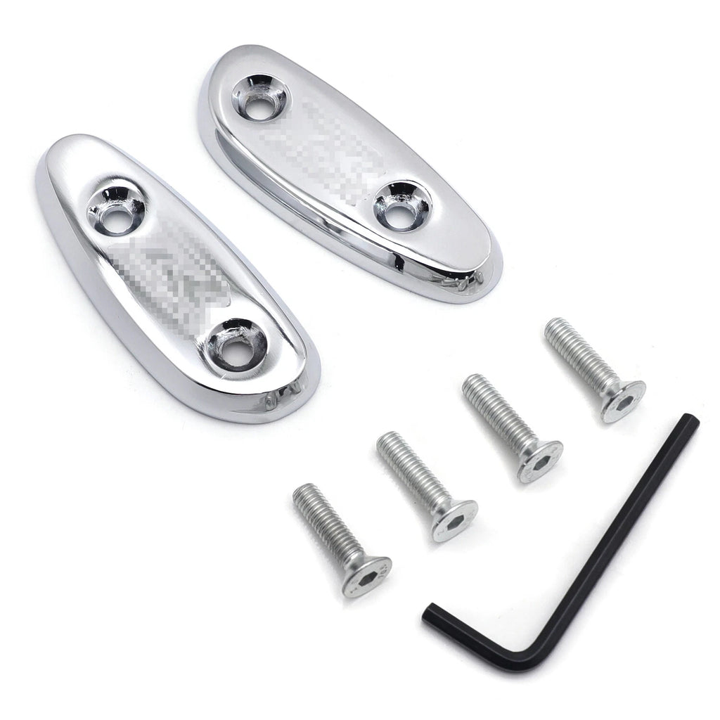 Mirror Block Off Base Plates for Suzuki GSX-R 600 750 1000 (2001–2004) Chrome