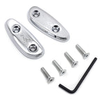 Mirror Block Off Base Plates for Suzuki GSX-R 600 750 1000 (2001–2004) Chrome