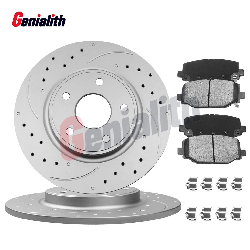 Rear Brake Rotors Brake Pads Kit for Dodge Grand Caravan Journey (2008–2020)