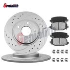 Rear Brake Rotors Brake Pads Kit for Dodge Grand Caravan Journey (2008–2020)