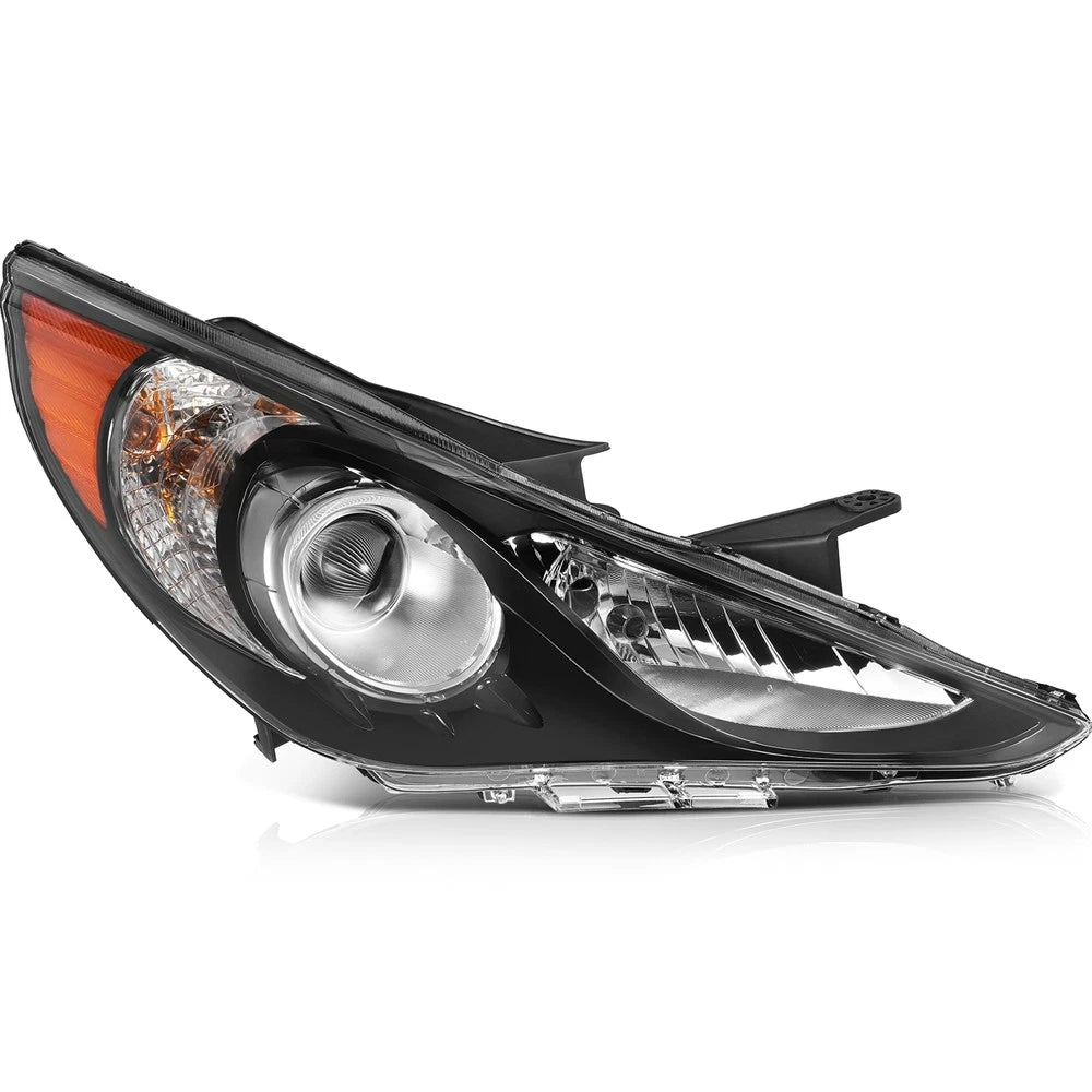Set of 2 Headlights for Hyundai Sonata (2011–2014) Black Housing