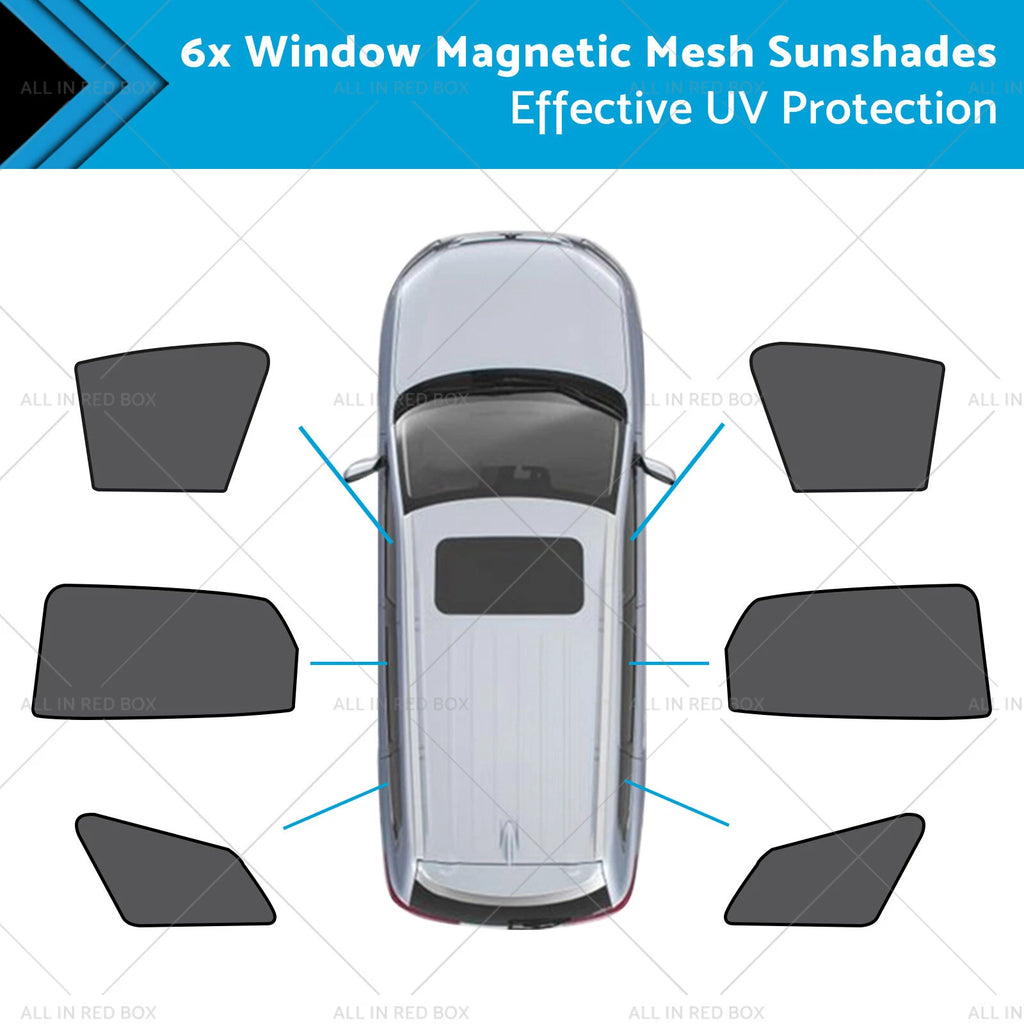 Set of 6 Magnetic Mesh Sunshades for Kia Sportage (2021–2024)