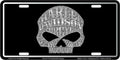 Willie G Skull Stamped Metal Tag Front Plate for Harley-Davidson