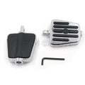 Flame Fire Skull Foot Pegs for Harley (1984–2016) w/ Foot Peg Support Chrome