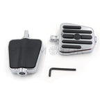 Flame Fire Skull Foot Pegs for Harley (1984–2016) w/ Foot Peg Support Chrome