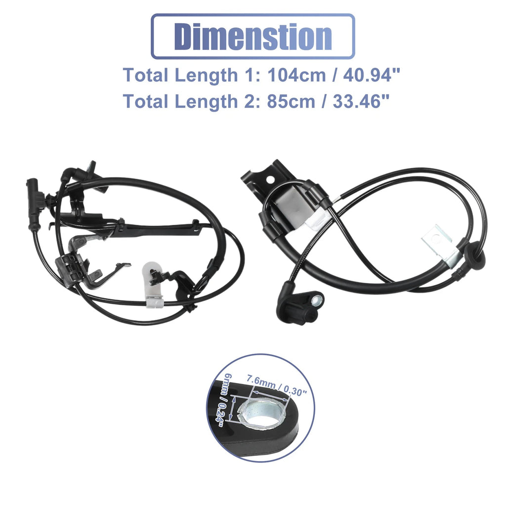 Set of 4 ABS Wheel Speed Sensors for Toyota Venza (2009–2015)