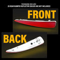 Set of 2 Rear Left Right Red Bumper Reflectors for Toyota Yaris (2012–2014) 52163-52100