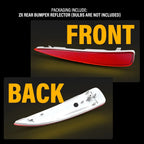 Set of 2 Rear Left Right Red Bumper Reflectors for Toyota Yaris (2012–2014) 52163-52100