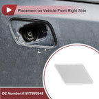 Bumper Headlight Washer Nozzle Cover Cap for BMW 328i Silver Tone