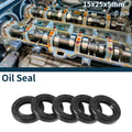Set of 5 Oil Seal Ring NBR Rubber 15x25x5mm for Automotive Applications