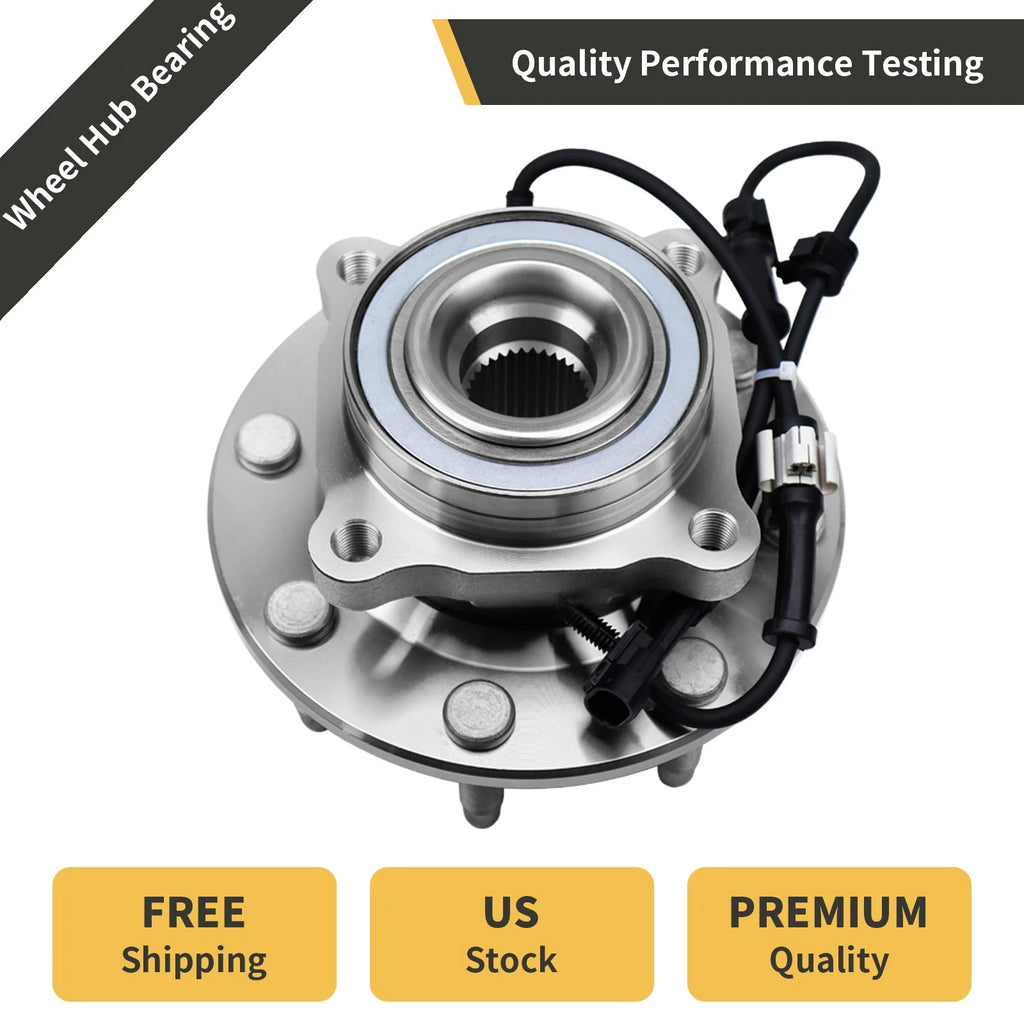 Front Wheel Bearing Hub Set for Chevy Silverado GMC Sierra 2500 HD (2001–2019)