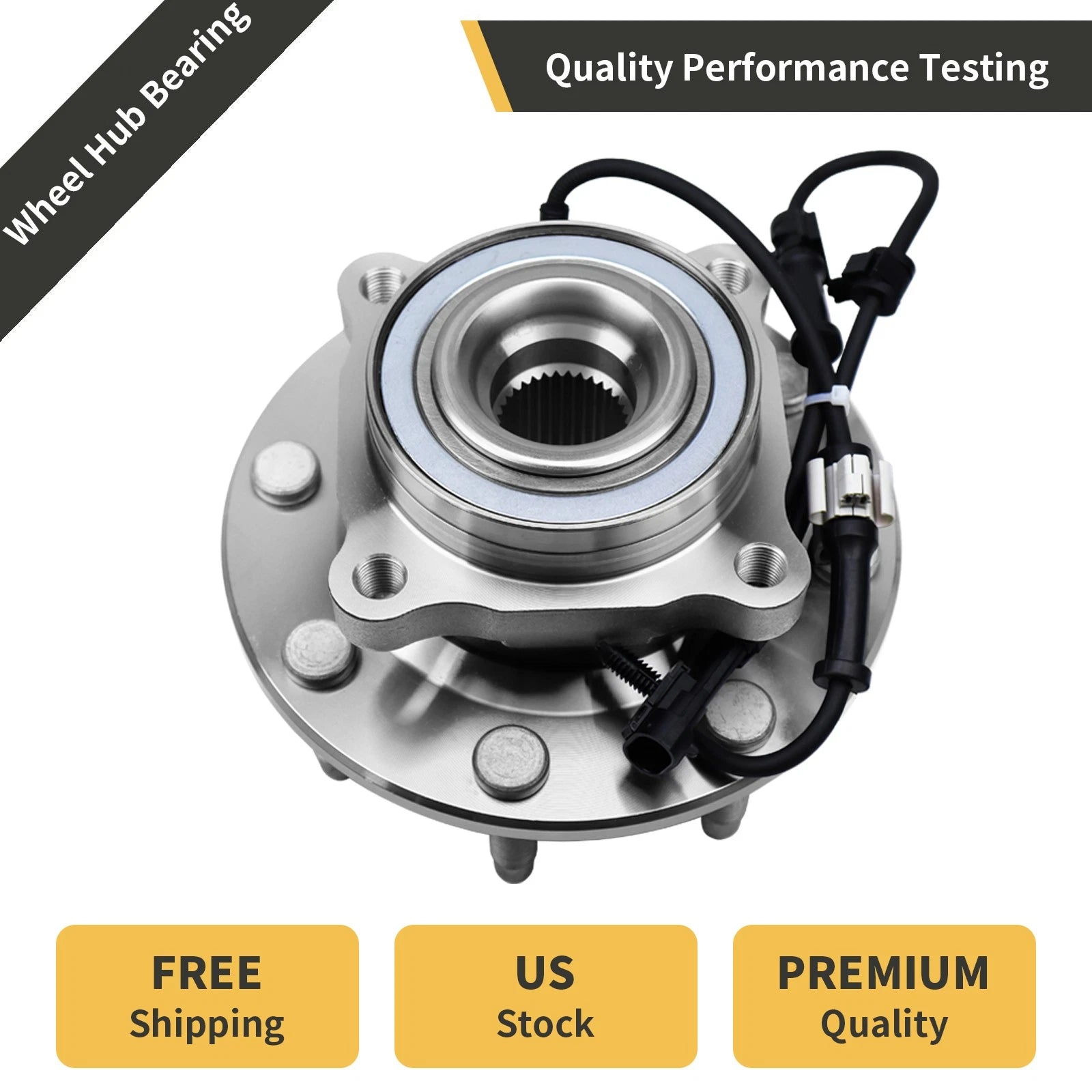 Front Wheel Bearing Hub Set for Chevy Silverado GMC Sierra 2500 HD (2001–2019)