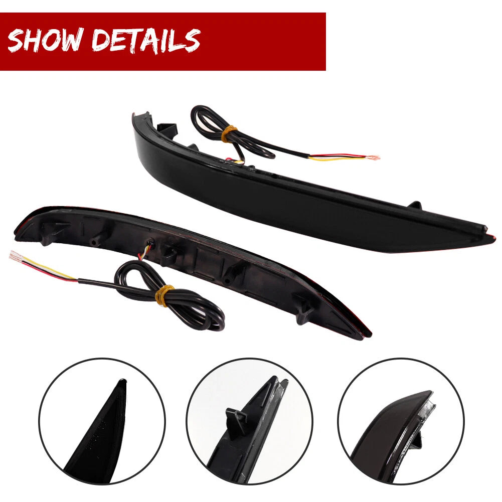 2 Smoked LED Tail Brake Signal Lights for Chevrolet Equinox (2018–2022)