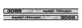 Bonnet Decal Set for Massey Ferguson 3095