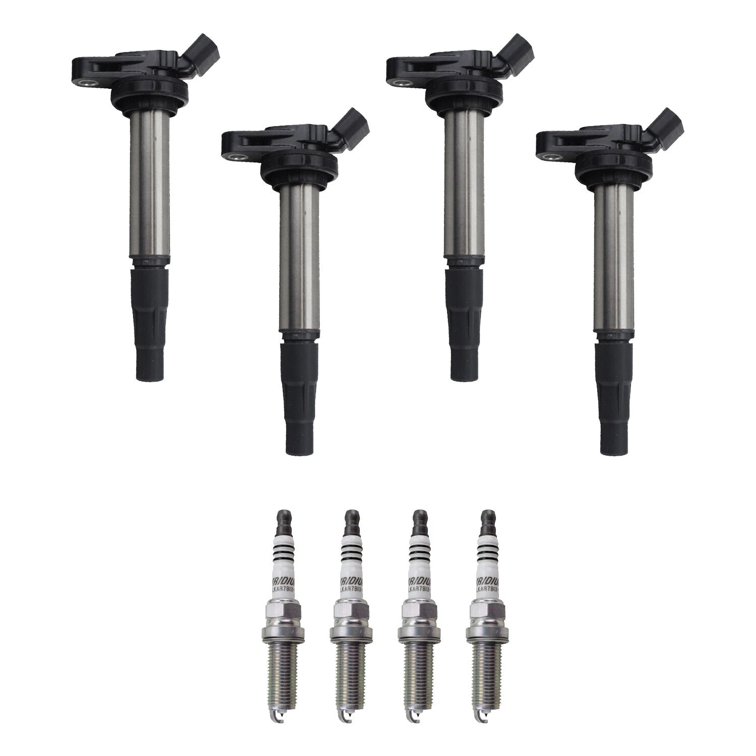 Set of 4 Ignition Coils & NGK Iridium Spark Plugs for Toyota Corolla xD (2008–2013)