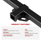 2 Inch Trailer Hitch Receiver for Ford E-150 E-250 E-350 Econoline (1975-2006)