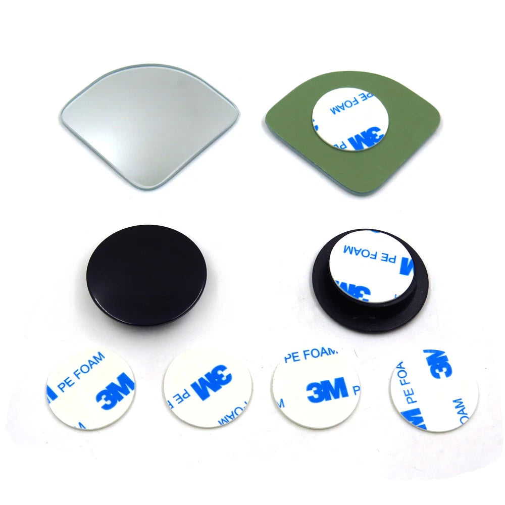2 Pack Blind Spot Side Mirror Stick On Glass for Universal Vehicles (2010–2023)